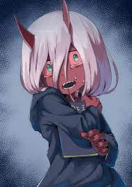 Darling In The Franxx Horns Kyabe Tsuka Zero Two Darling In The Franxx Darling In The Franxx Anime Cartoon