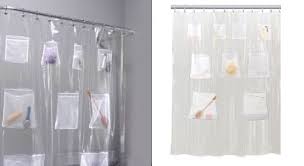 How To Stop Your Shower Curtain From Blowing In Thick Heavy Shower Curtains Curtains Cool Shower Curtains Small Bathroom Storage