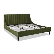 Our king headboards come in a variety of colours and materials to suit all tastes. Aspen Vertical Tufted Headboard Platform Bed Set King Olive Green Velvet S52180 4 V036 1