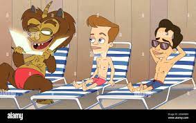 BIG MOUTH, from left: Maury the Hormone Monster (voice: Nick Kroll),  Matthew MacDell (voice: Andrew Rannells),