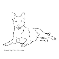 Coloring pages for kids of all ages. Australian Cattle Dog Line Art Novocom Top