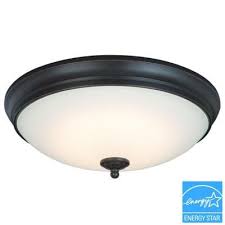 A wide variety of 2x2 led flush mount ceiling light options are available to you, such as lighting solutions service, warranty(year), and application. Commercial Electric 13 In 60 Watt Equivalent Oil Rubbed Bronze Integrated Led Flush Mount With White Glass Shade Hui8011ll Orb The Home Depot Led Flush Mount Bronze Commercial Electric
