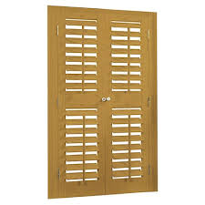 If you're looking for additional information on choosing the right shutters, check out the shutters and awnings buying guide and the window treatments buying guide. Allen Roth 35 In 37 In W X 60 In L Plantation Golden Oak Faux Wood Interior Shutter In The Interior Shutters Department At Lowes Com