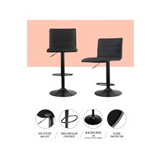 Check spelling or type a new query. Artiss 4x Fabric Kitchen Cafe Swivel Bar Stool Chair Gas Lift Black Bunnings Australia