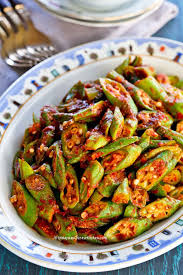 It is an indian style dish prepared in many different ways with. Bendi Goreng Belacan Okra Belacan Stir Fry Malaysian Chinese Kitchen