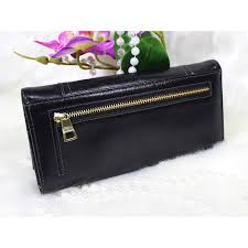 Fossil Leather Ellis Flap Women Wallet Black Shopee Malaysia