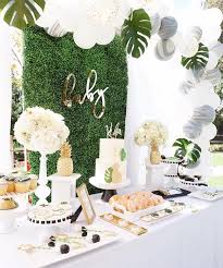 Party Decoration Guide Hawaiian Baby Showers Baby Shower Themes Baby Shower Decorations