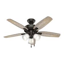 Hunter Oakfor 48 In Led Indoor Noble Bronze Ceiling Fan 52236 The Home Depot Ceiling Fan With Light Bronze Ceiling Fan Ceiling Fan