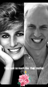 Princes Harry & William 🇬🇧 the same look as Diana 🖤✨