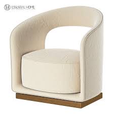 Yanxuan pushback recliner chair, recliner armchair with padded seat, footrest, cream. Family Ellen Armchair 3d Cgtrader
