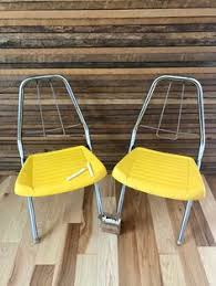 Excited To Share The Latest Addition To My Etsy Shop Vintage Kid S Chairs Set Of 2 Aluminum Yellow Hard Plastic Seats Folding Chairs Playhouse Playroom Ch In 2020