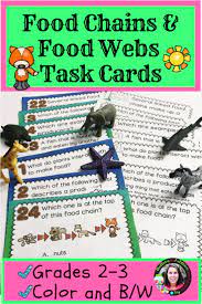Food Chains And Food Webs Task Cards Digital And Printable Elementary Science Activities Task Cards 2nd Grade Activities