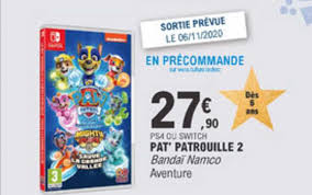Offre Pat Patrouille 2 Bandai Namco Chez E Leclerc Coloriage pat patrouille à imprimer & dessin de pat patrouille à colorier le chien pat patrouille qui porte le nom de paw patrol dans la version anglaise est toujours accompagné d'un petit garçon très minion âgé de 10 ans du nom de ryder. offre pat patrouille 2 bandai namco