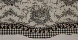 Black And White Valance Curtains French Country Valance Curtain Rooster Waverly La Petite Ferme Toile Black Check French Country Decorating Valance Patterns Curtains