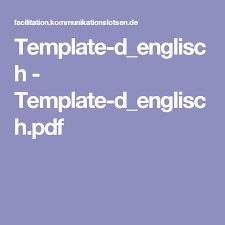 Template D Englisch Template D Englisch Pdf Templates Graphic Organizers How To Plan
