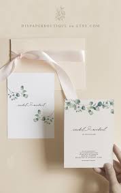 Laila Boho Eucalyptus Wedding Invitation Template With Etsy In 2020 Eucalyptus Wedding Invitation Free Wedding Invitation Templates Wedding Invitations