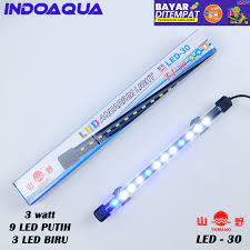 Lampu aquarium yang 9 watt: Indoaqua Lampu Led Celup Aquarium For Tank 30 Cm Lazada Indonesia