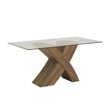 10 cross leg tables which loads more personality than ordinary furniture. Buy Eaton Oak Cross Leg Dining Table With Glass Table Top Fads