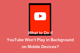 Maybe you would like to learn more about one of these? What To Do If Youtube Won T Play In Background On Mobile Devices