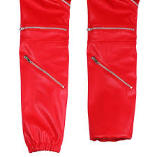 Mjb2c Michael Jackson Costume Beat It Metal Zipper Leather Jacket Kids Adult Mjb2c