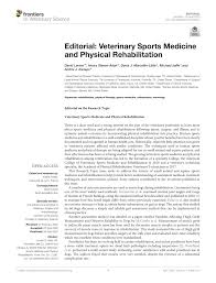 For those interested in pursuing careers as sports medicine physicians, they must first complete a colleges and degrees takes no position with respect to the information or opinions expressed in the user comments/reviews and is not responsible. Pdf Editorial Veterinary Sports Medicine And Physical Rehabilitation