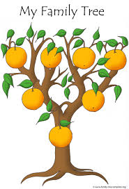 Easy Family Tree To Fill Out For Smaller Children Orange