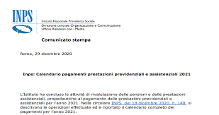 Riscatti, ricongiunzioni, rendite e lavoratori domestici: Pensioni E Previdenza Dall Inps Il Calendario Dei Pagamenti 2021