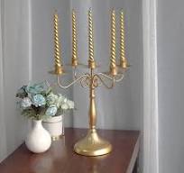 5 Arms Metal Gold Candelabra Candlestick Holder for Wedding Dining Table  Christmas Party