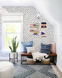 Black And White Polka Dot Wallpaper In Room Howwelive On Instagram The Polka Dot Wallpaper In The Home Of Sunnycirclestudio From North Carolina Just Makes Us Fee Trending Decor Unique Home Decor Decor