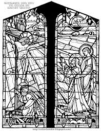 Woman Behold Your Son Cross Coloring Page Stain Glass Cross Catholic Coloring Sheets