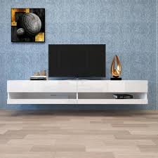 This low and long tv cabinet shows the way in which the contemporary goes. White Tv Stands Living Room Furniture The Home Depot