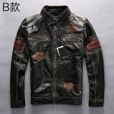 Genuine Leather Motorcycle Jacket Leather Jacket Leather Jacket Men Leather Motorcycle Jacket