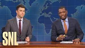 Is colin only funny because deep down he's miserable? Weekend Update Christmas Joke Swap 2019 Snl Youtube