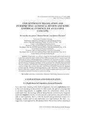 The denomination 607 for this year has been used since the early medieval period, when the anno domini calendar era became the prevalent method in europe for naming years. Pdf Explicitness In Translation And Interpreting A Critical Review And Some Empirical Evidence Of An Elusive Concept