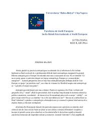 Facultatea relaţii internaţionale, științe politice și jurnalism este o facultate în cadrul ulim, întemeiată în secolul xx, pentru exigențele secolului xxi. Doc Universitatea Babes Bolyai Cluj Napoca Facultatea De Studii Europene Sectia Relatii Internationale Si Studii Europene Sutea Diana Rise R Grupa 4 Alteritate AbsolutÄƒ Sutea Diana Academia Edu