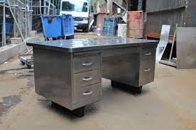 Whats Going On At Blast Spray Polish Refurbished Polished Mild Steel Office Desk Filing Cabinet Tanker Desk Metal Desks Desk