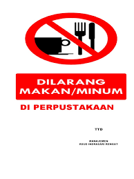 Dilarang makan dan minum sambil berdiri. Dilarang Makan Minum