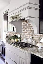 Holiday Home Showcase Decor Gold Designs Brick Kitchen Farmhouse Kitchen Backsplash Beautiful Kitchens