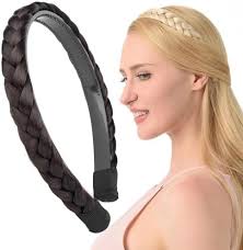 BOBIYA Synthetic Hair Plaited Braid Headband with Teeth (Chocolate) :  Amazon.co.uk: Beauty