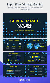 Give Your Pitch Deck Some Old School Gaming Vibes With This Cool Theme For Google Slide Powerpoint Slide Designs Cool Powerpoint Powerpoint Presentation Design