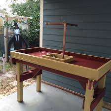 Custom Crawfish Table W Double Paper Towel Holder And Center Hole Beverage Holders On Each Corner Backyard Entertaining Grill Table Diy House Projects