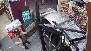 Graphic Content Car Crashes Through Muskegon Heights Liquor Store Youtube