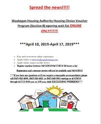 04 13 19 Illinois Housiing Waukegan Housing Authority Lake County Illinois Open Till 04 17 19 Apply Online How To Apply Waukegan