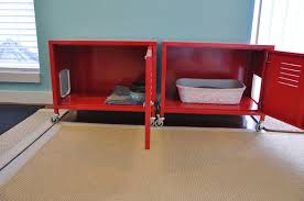 • gets the litter box off the floor saving valuable space • easy to clean/change the litter pan while standing Cat Litter Box Enclosures Ideas On Foter