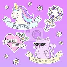 D) was denkt ihr, was nimmt dascha mit? Madchen Regel Feministisch Feminismus Ist Coole Vektorabbildung Wandsticker Teenager Feministischen Feminismus Myloview De