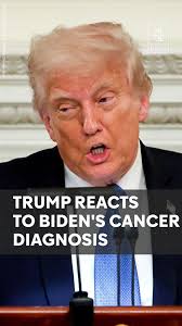 President Trump says he's "surprised" the public weren't told about Joe  Biden's prostate cancer diagnosis "a long time ago." Biden's office says he  received his diagnosis