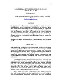 Dasar fiskal dan dasar kewangan. Dasar Fiskal Dan Pertumbuhan Ekonomi
