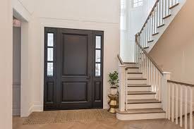 Because the front entrance is the focal point of your home's facade, it's sidelights bookend this solid black entry door, showing another way how to use sliding glass doors as interior room dividers. Wood Entry Door Gallery In Stock And Custom Doors Wine Cellar Doors Solid Wood Euro Technology And Paint Grade Mdf