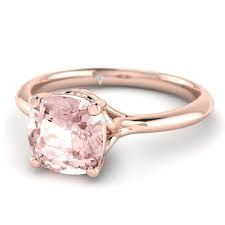Morganite Engagement Ring Rose Gold Vintage 1 00 Carat Peachy Pink