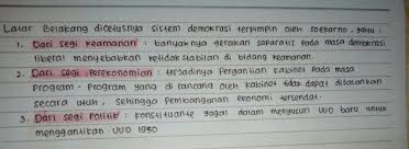 Demokrasi adalah salah satu sistem pemerintahan di dunia. Jelaskan Alasan Dibentuk Sistem Demokrasi Terpimpin Brainly Co Id